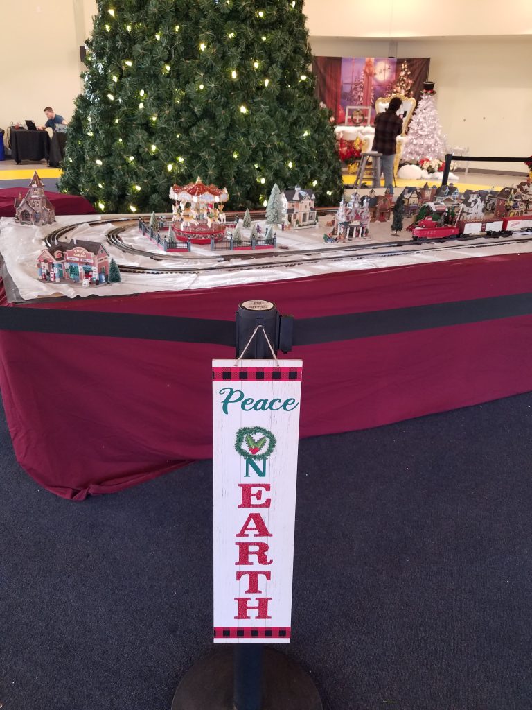 "Christmas in Seaside Heights" is set up in the Carousel Pavilion on the boardwalk. (Photo: Patricia Nee)