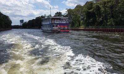 The River Queen traverses the Point Pleasant Canal. (Photo: Daniel Nee)
