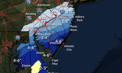A snowfall forecast for Jan. 3, 2022. (Credit: NWS)