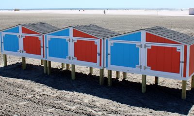 Beach locker boxes manufactured in a job training program with the New Jersey Department of Corrections. (Photo: Wildwood Crest Borough)
