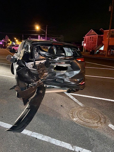 A hit-and-run accident in Seaside Park, Feb. 13, 2022. (Photo: Seaside Park Police)