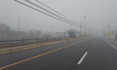 Fog along Route 35, Brick Township, March 17, 2022. (Photo: Daniel Nee)