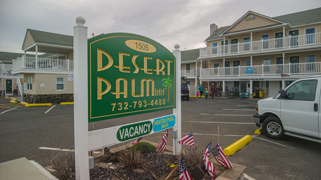 Desert Palm Inn, Ocean Avenue, Seaside Park, April 2022. (Photo: Daniel Nee)