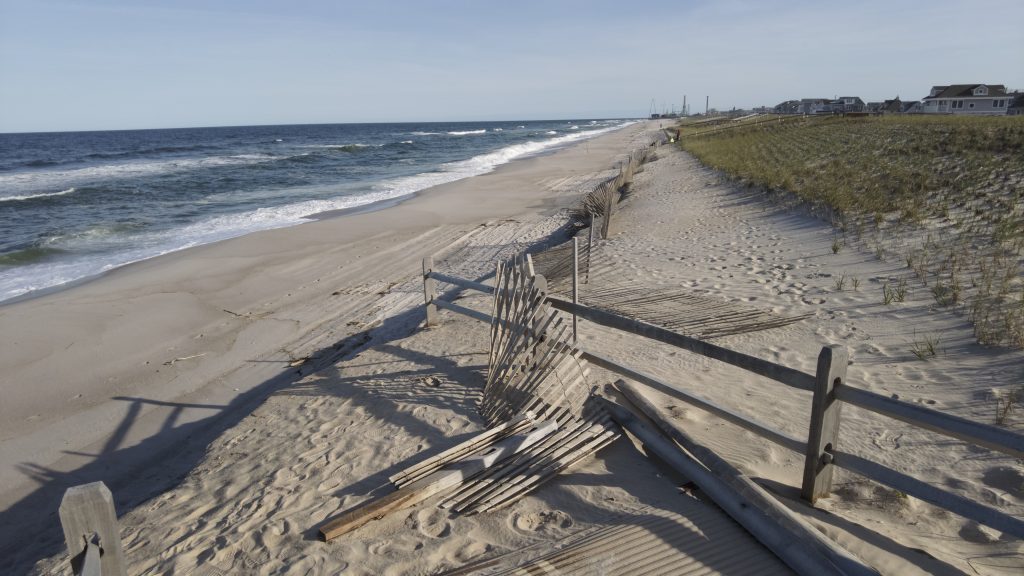 Damaged beaches in Ortley Beach, May 25, 2022. (Photo: Daniel Nee)