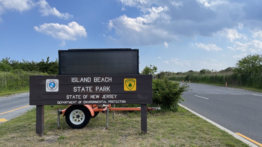 The entrance to Island Beach State Park, South Seaside Park, N.J., June 2022. (Photo: Daniel Nee)