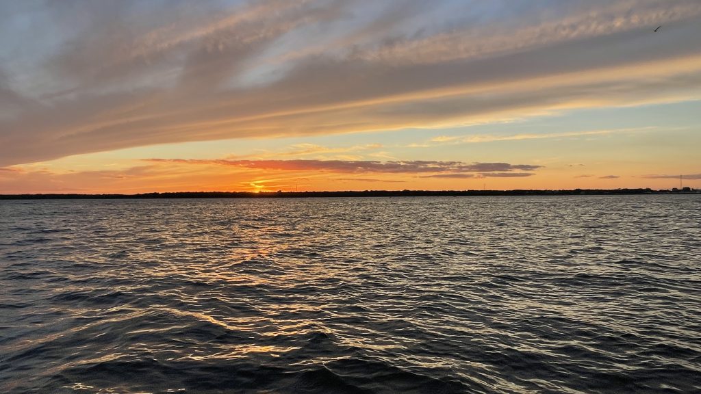 A channel marker at sunset in Barnegat Bay, June 28, 2022. (Photo: Daniel Nee)