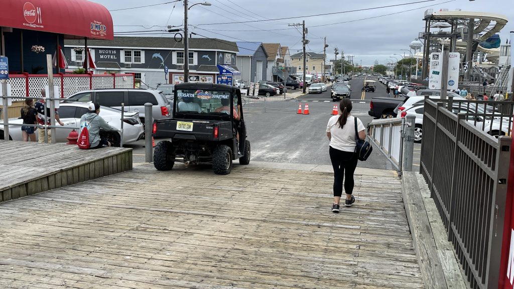 The vehicular access point at Grant Avenue, Seaside Heights, N.J., July 2022. (Photo: Daniel Nee)