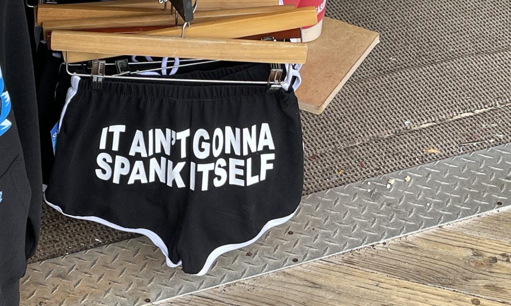 Tasteless merchandise being sold on the Seaside Heights boardwalk is raising eyebrows, July 2022. (Photo: Daniel Nee)