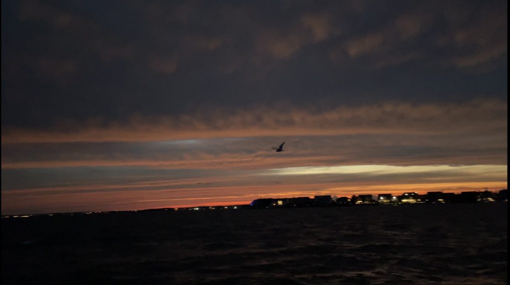 A dark sunset on Barnegat Bay, July 12, 2022. (Photo: Daniel Nee)