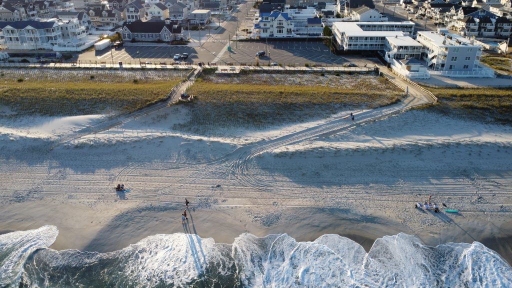 An aerial view of damage in Ortley Beach following the passage of the remnants of Hurricane Ian, Oct. 7, 2022. (Photo: Daniel Nee)