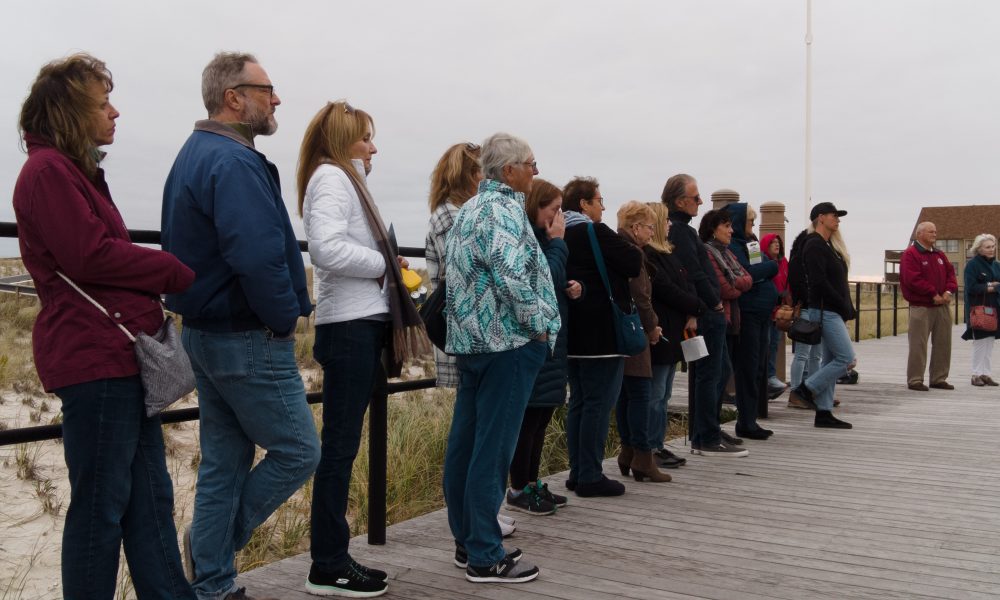 Ortley Beach residents and officials gather to mark the 10th anniversary of Superstorm Sandy, Oct. 29, 2022. (Photo: Daniel Nee)