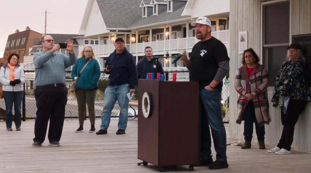 Ortley Beach residents and officials gather to mark the 10th anniversary of Superstorm Sandy, Oct. 29, 2022. (Photo: Daniel Nee)