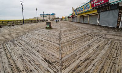 The Seaside Heights boardwalk at Franklin Avenue, ready to undergo maintenance, Oct. 2022. (Photo: Daniel Nee)