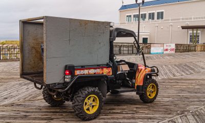 A Seaside Heights boardwalk maintenance vehicle, Oct. 2022. (Photo: Daniel Nee)