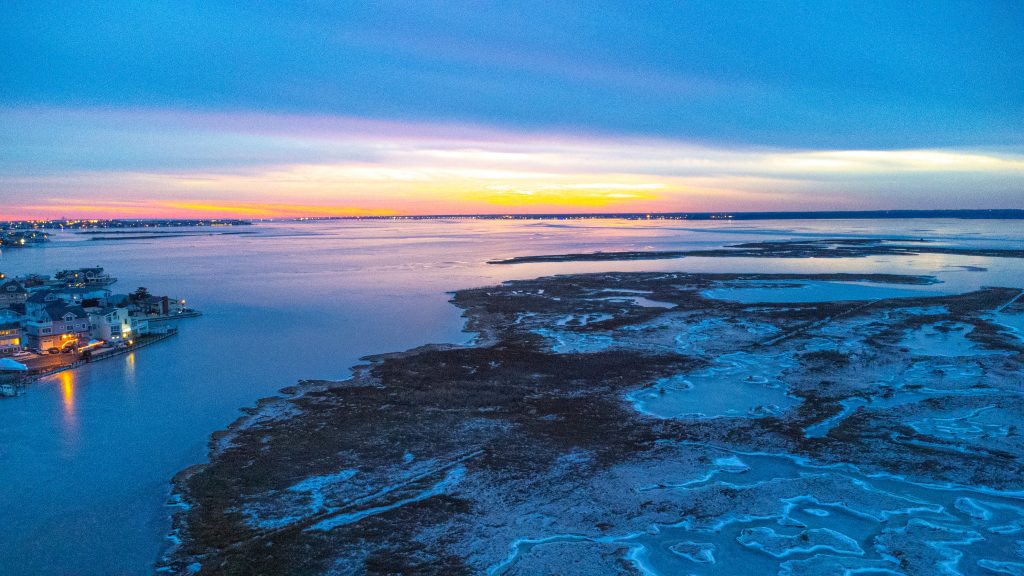 Barnegat Bay, frozen after a cold snap, Dec. 26, 2022. (Photo: Daniel Nee)