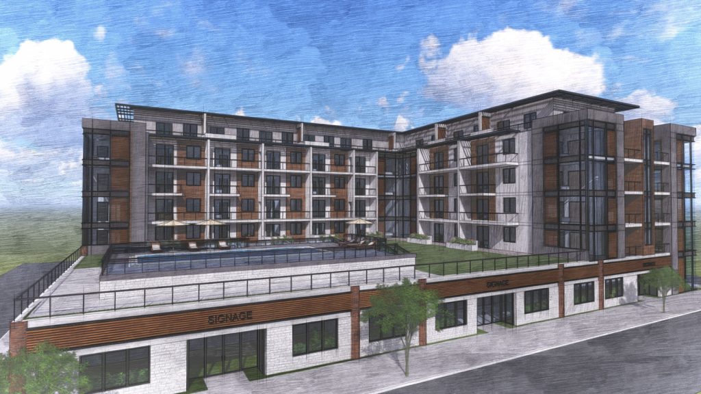 Renderings promoting "The Lofts at Bamboo," a 48-unit mixed-use complex that is planned for the former Bamboo Bar site in Seaside Heights. (Photo: Daunno Realty Services)