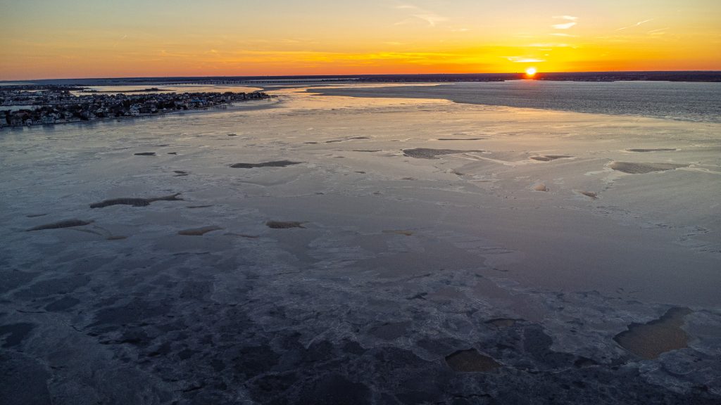 A frozen Barnegat Bay, Feb. 5, 2023. (Photo: Daniel Nee)