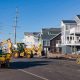 Crews work on the reconstruction of H and G streets in Seaside Park, N.J., Feb. 14, 2023. (Photo: Daniel Nee)