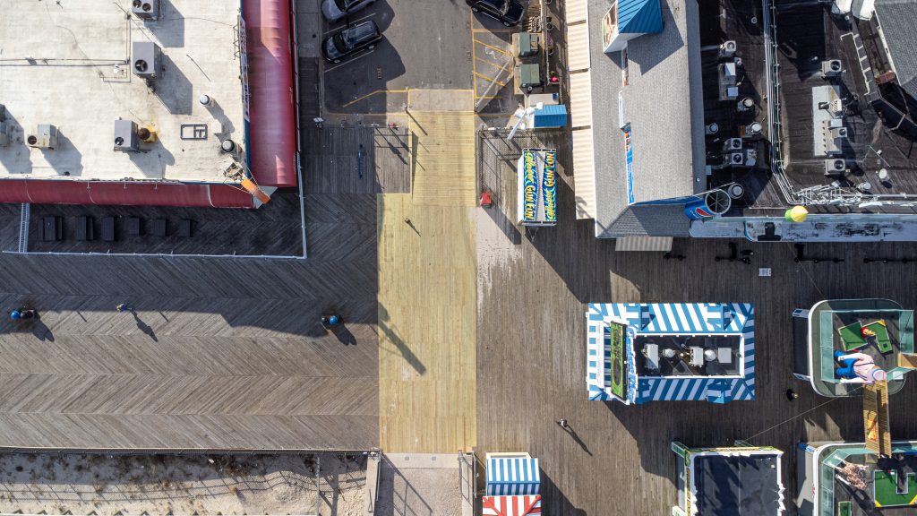 The northern portion of the 2023 Seaside Heights boardwalk replacement after completion, March 2023. (Photo: Daniel Nee)