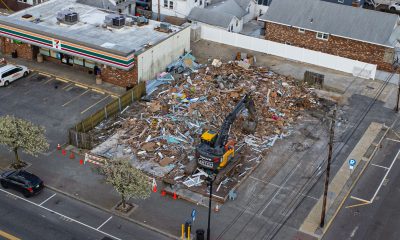 The demolition of Bobber's Restaurant, Seaside Heights, N.J. (Photo: Shorebeat)