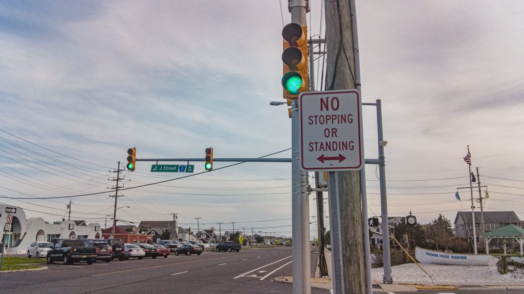 Traffic lights reactivated on Ocean County's northern barrier island, April 14, 2023. (Photo: Daniel Nee)