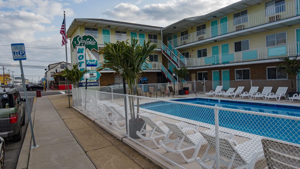 The motel property at 200 Ocean Terrace, Seaside Heights, N.J., where redevelopment is under consideration. (Photo: Shorebeat)