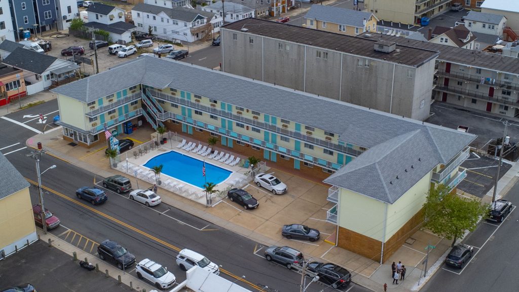 The motel property at 200 Ocean Terrace, Seaside Heights, N.J., where redevelopment is under consideration. (Photo: Shorebeat)