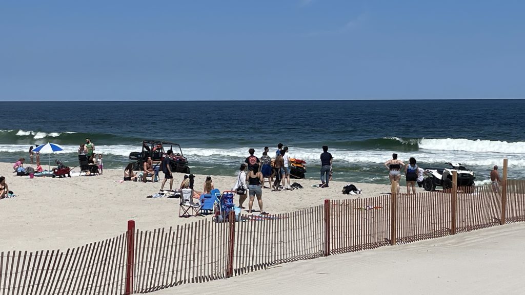 A rescue takes place near Dupont Avenue in Seaside Heights, May 26, 2023. (Photo: Shorebeat)