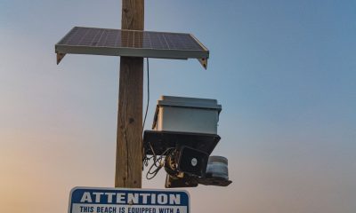 A lightning detection sensor array in Brick Township, May 2023. (Photo: Shorebeat)