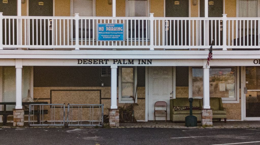 The former Desert Palm Motel, Seaside Park, N.J., May 2023. (Photo: Shorebeat)