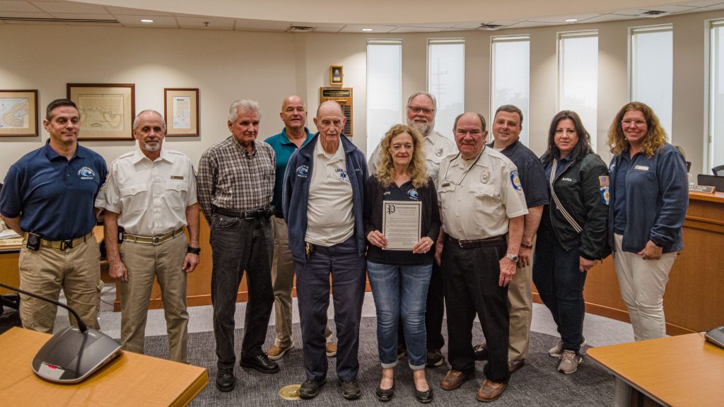 Lavallette First Aid members honored at the May 22, 2023 council meeting. (Photo: Shorebeat)