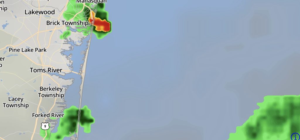 Storms offshore, June 14, 2023. (Credit: Hi-Def Radar/ iOS App)