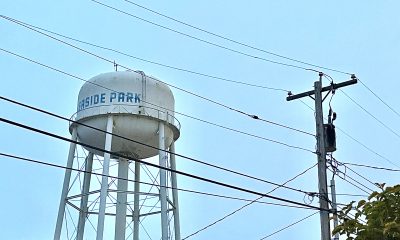 The Decatur Avenue water tank in Seaside Park, N.J., June 2023. (Photo: Shorebeat)