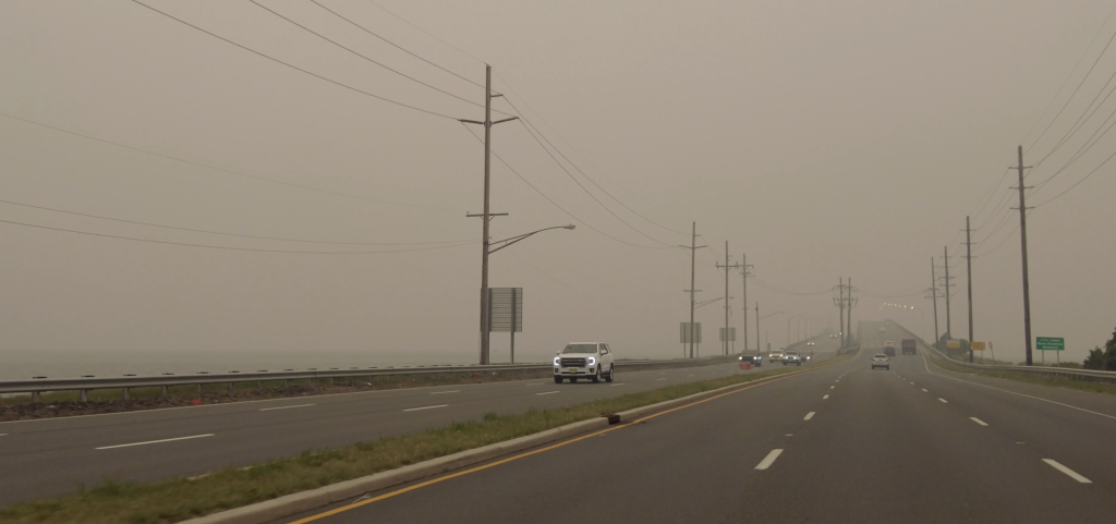 A haze envelopes the Jersey Shore, June 7, 2023. (Photo: Shorebeat)