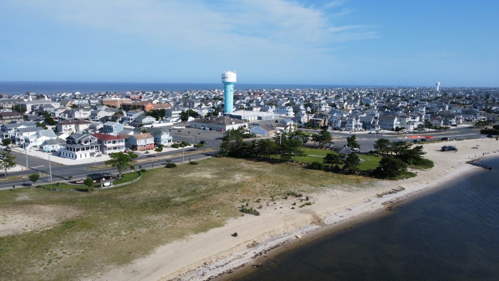 The Lavallette bayfront at Reese Avenue, where new playground equipment will be donated and located. (Photo: Shorebeat)