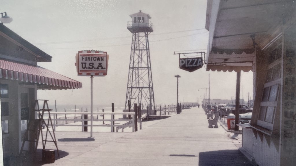 The historic watch tower over what is now the Seaside Park boardwalk. (Photo: Seaside Park)