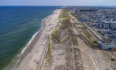 Ortley Beach's berm area at a reduced width for summer 2023. (Photo: Shorebeat)