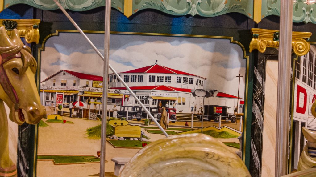 Seaside Heights' historic Dentzel-Looff carousel, re-assembled in the Carousel Pavilion, Aug. 2023. (Photo: Shorebeat)