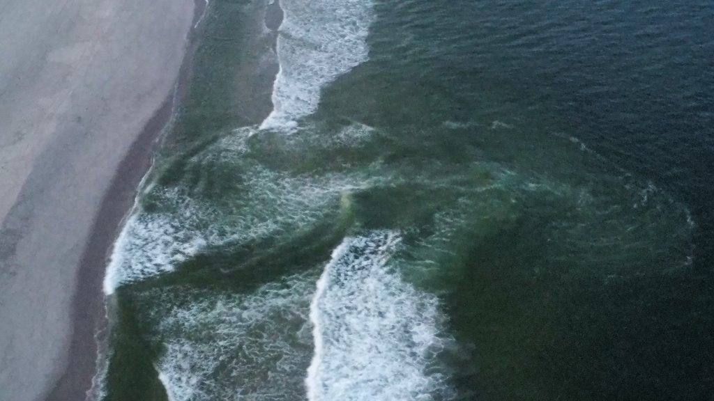 A rip current at the Jersey Shore, Sept. 2023. (Photo: Shorebeat)