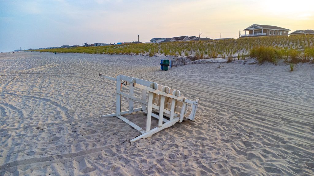 Lavallette beach lifeguard chair on 'Tumbleweed Tuesday' 2023. (Photo: Shorebeat)