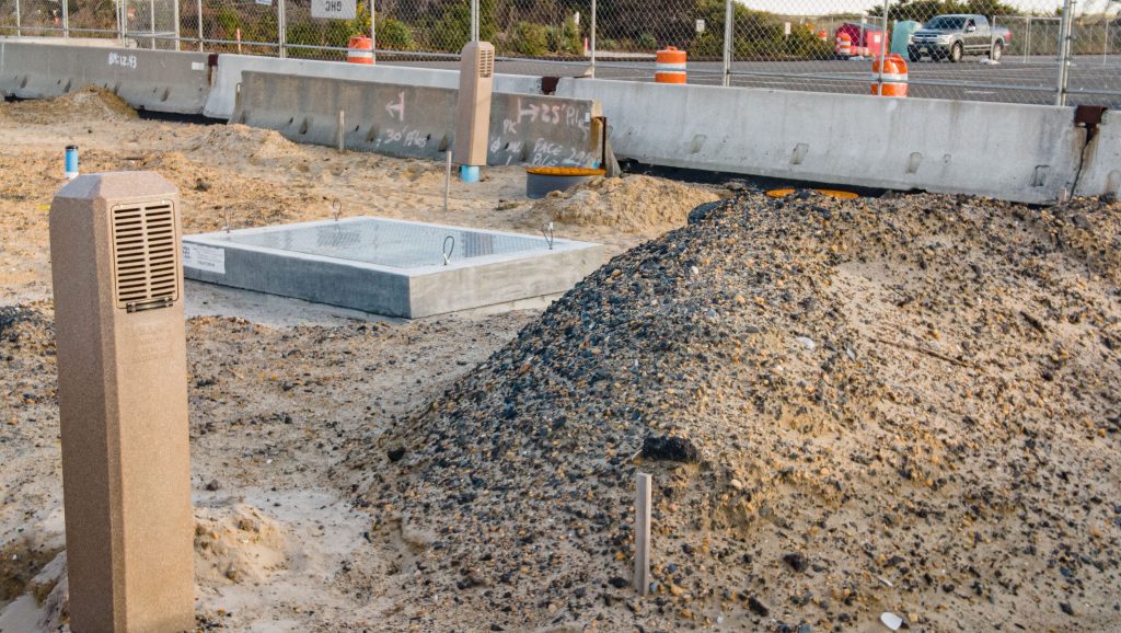 Construction activities at Island Beach State Park, Oct. 2023. (Photo: Shorebeat)