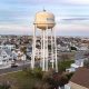 The Seaside Park water tower at Decatur Avenue prior to maintenance, Oct. 2023. (Photo: Shorebeat)