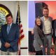Left Photo: Seaside Park Mayor John Peterson. Right Photo: Lavallette Councilwoman Anita Zalom (right) with party chair George Gilmore and newly-elected Assembly member Paul Kanitra and his wife. (Photo: Anita Zalom)