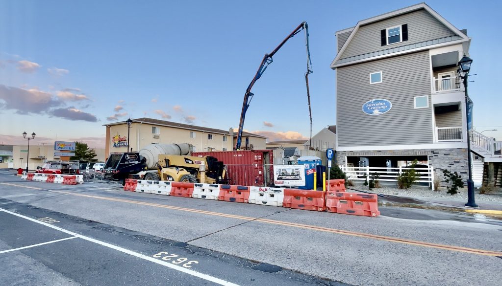 Construction begins on the replacement of the Coral Sands Motel in Seaside Heights, Nov. 29, 2023. (Photo: Shorebeat)