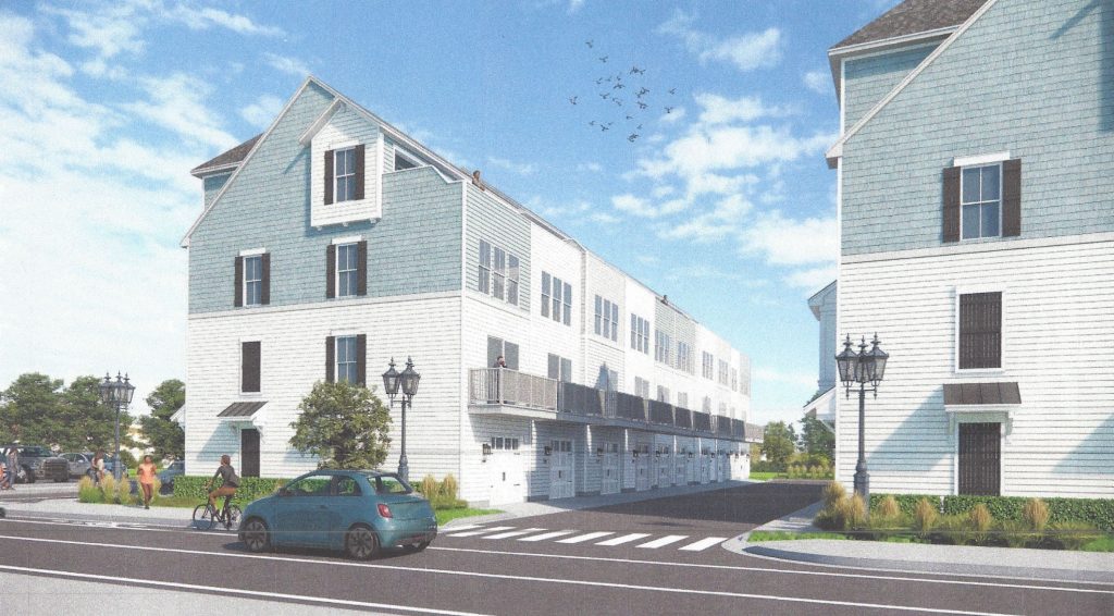 A 24-unit townhome community proposed in Seaside Heights by builder K. Hovnanian. View from the Boulevard. (Courtesy: Mike Loundy)