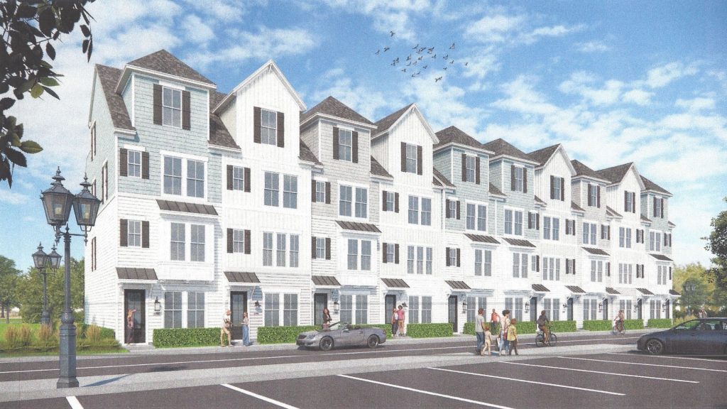 A 24-unit townhome community proposed in Seaside Heights by builder K. Hovnanian. View from Lincoln Avenue. (Courtesy: Mike Loundy)