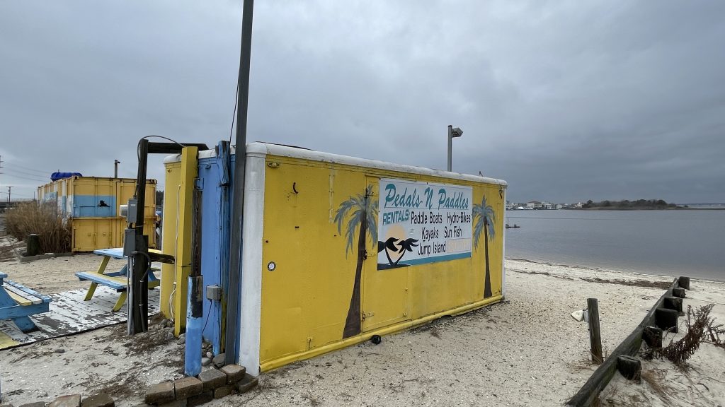 The water sports facility at Sunset Beach in Seaside Heights, Jan. 2024. (Photo: Shorebeat)