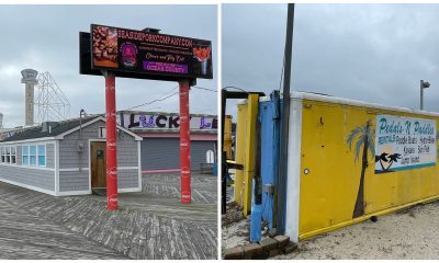Two businesses up for lease in Seaside Heights, Jan. 2024. (Photos: Shorebeat)