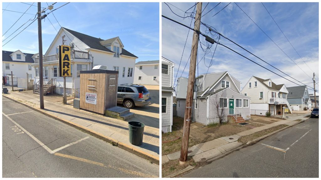 The properties at 29 Hamilton Avenue and 244 Fremont Avenue, Seaside Heights. (Credit: Google Earth)