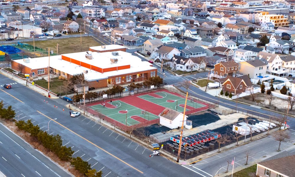 Seaside Heights' basketball courts, which are slated to be converted to pickleball courts. (Photo: Shorebeat)